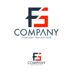 Creative Letter FS and FG Logo Design Template