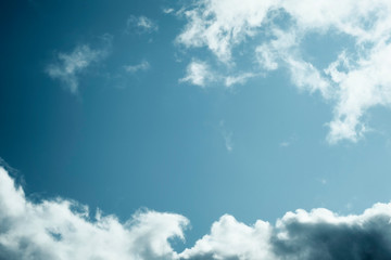 Sky clouds cirrus clouds on a blue background