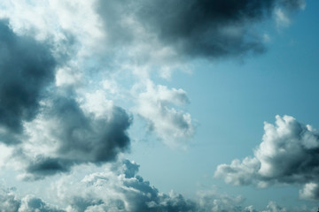 Sky clouds cirrus clouds on a blue background