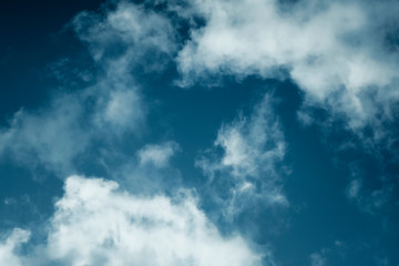 Obraz premium Sky clouds cirrus clouds on a blue background