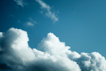 Sky clouds cirrus clouds on a blue background