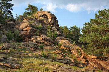 Rocks near Karkaralinsk. Karaganda Oblast. Kazakhstan