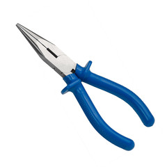 Blue plier isolated on white background, hand tool