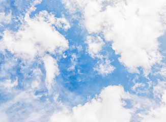Blue sky background. Beautiful sky with white clouds