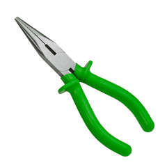 Green plier isolated on white background, hand tool