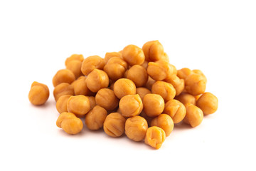 Caramel Bits Used for Baking on a White Background