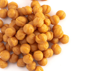 Caramel Bits Used for Baking on a White Background