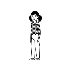 Isolated girl cartoon design