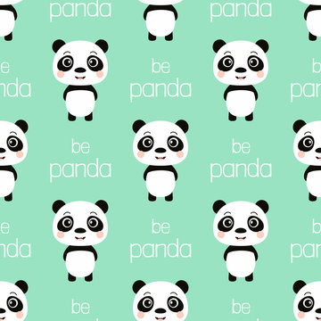 cute panda seamless pattern
