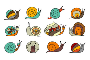 Funny snail logo for your design © Kudryashka