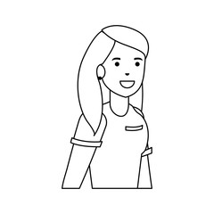 Isolated avatar woman vector design