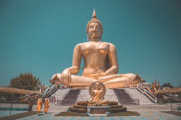 Wat Muang aerial view, biggest buddha statue in Thailand