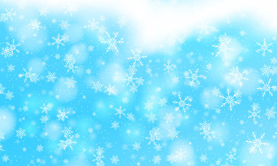 Falling snow background. Vector illustration