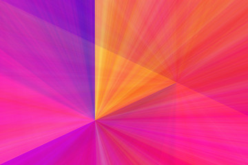 Illustrated background, triangle texture, video play button. Multi-colored colors: purple, red, pink, orange.