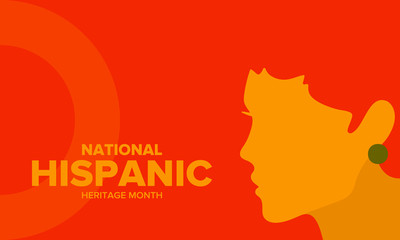 National Hispanic Heritage Month in September and October. Hispanic and Latino Americans culture. Celebrate annual in United States. Poster, card, banner and background. Vector illustration