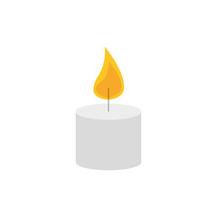 paraffin candle with flame icon