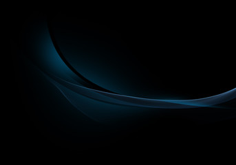 Abstract background waves. Black and blue abstract background for wallpaper or business card