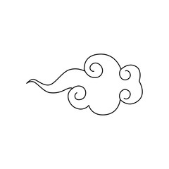 chinese decorative cloud isolated icon