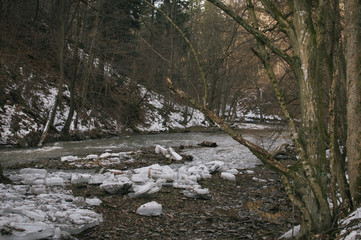 Last signs of winter in the valley near Hruba Voda