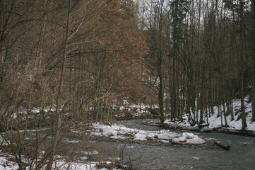 Last signs of winter in the valley near Hruba Voda