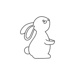 cute and little rabbit character