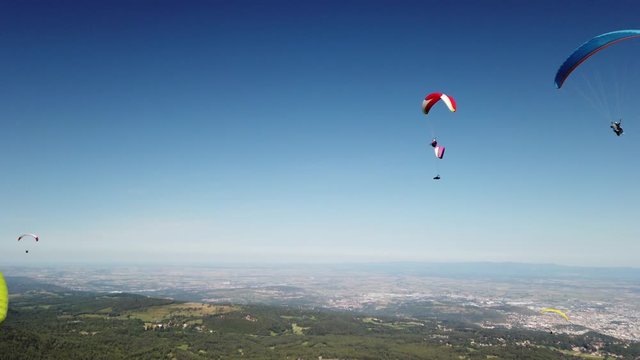 Vol de parapentes au sommet du Puy de D&ocirc;me