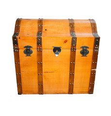 Treasure Chest Isolated, many business concepts.  Pirate concepts too.