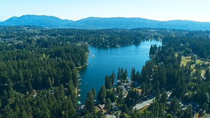 Pine Lake Sammamish Washington USA Aerial View