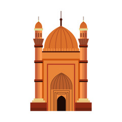badshahi mosque building palace icon