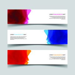Naklejka premium Vector Abstract design banner web template