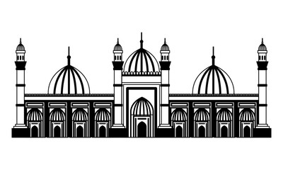 badshahi mosque building palace icon