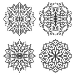 mandala flower illustration vector design