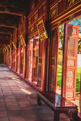 Fototapeta na wymiar Hue imperial palace and Royal Tombs in Vietnam