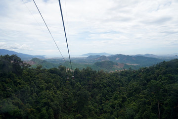 Cable car Ba Na Hills view Danang, Vietnam