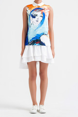 Fashion clothing white background