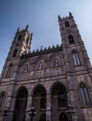 Fototapeta na wymiar Notre Dame Cathedral in Montreal in Canada