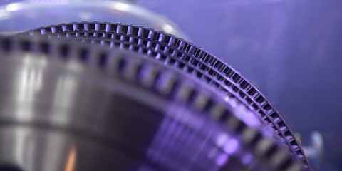 internal steam turbine open and exposed palettes