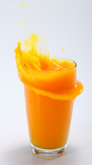 Naklejka na ściany i meble splash orange juice 