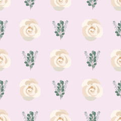 light purple Eucalyptus Rose Collection seaml stock