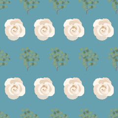 blue two Eucalyptus Rose Collection seaml stock