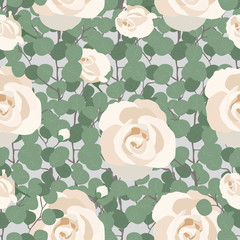green two Eucalyptus Rose Collection seaml stock