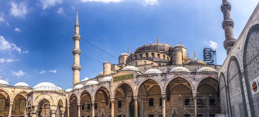 Blue Mosque views in Istanbul in Turkey