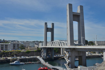 Fototapeta premium Pont de la Recouvrance, Brest, Brittany, France