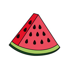 fresh watermelon fruit nature icon