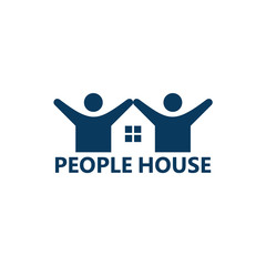 People House Logo Template Design Vector, Emblem, Design Concept, Creative Symbol, Icon