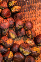 Delicious Roasted chestnuts. ( Tianjin chestnut, Japanese chestnut )