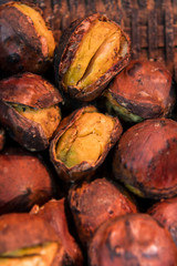 Delicious Roasted chestnuts. ( Tianjin chestnut, Japanese chestnut )