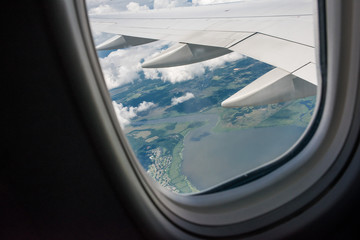 view from airplane window