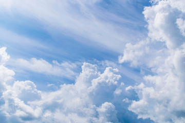 Blue sky and clouds with copy space