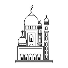 taj mahal mosque building icon